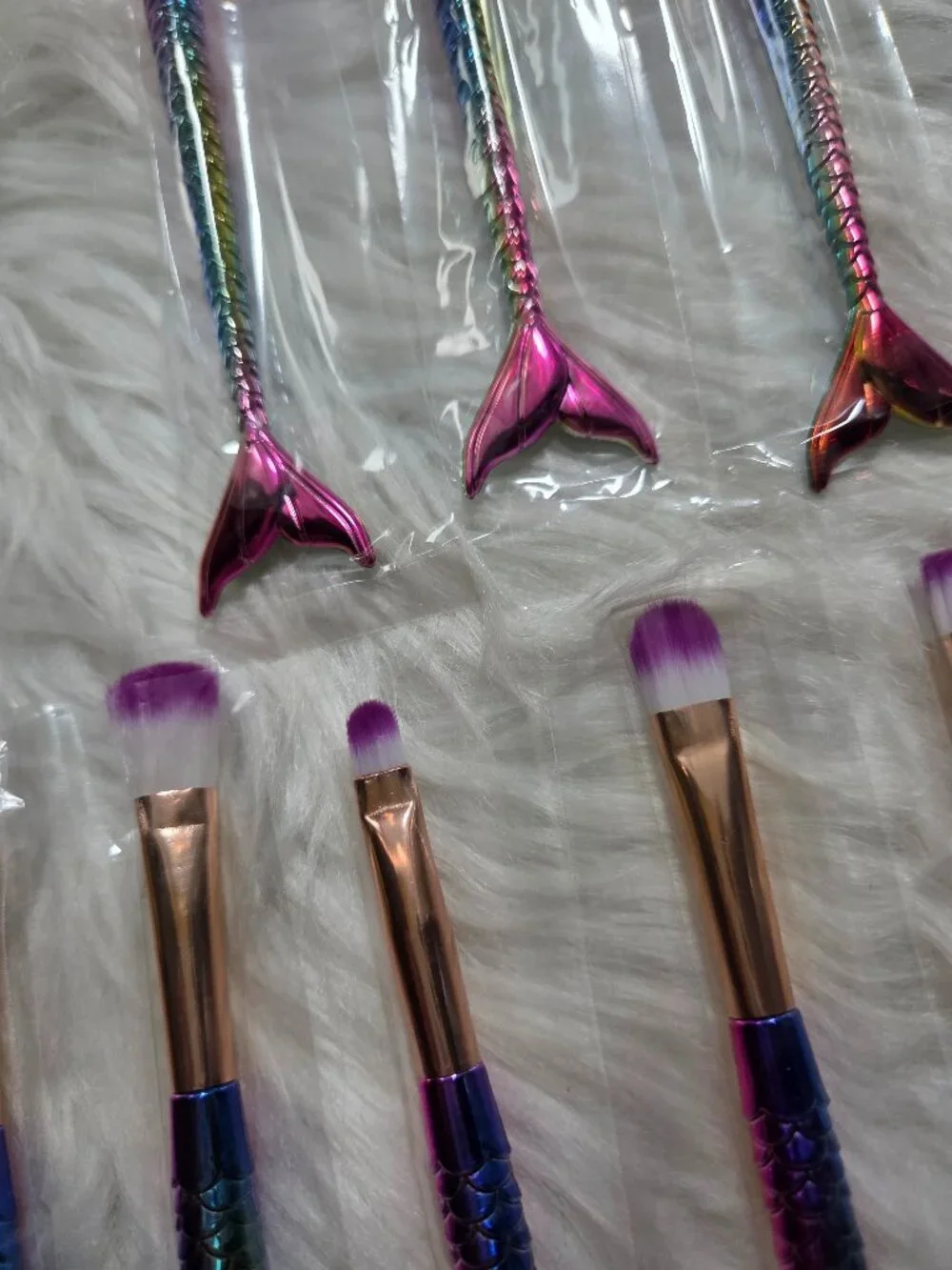 Mermaid Tail Design Makeup Brush Set
